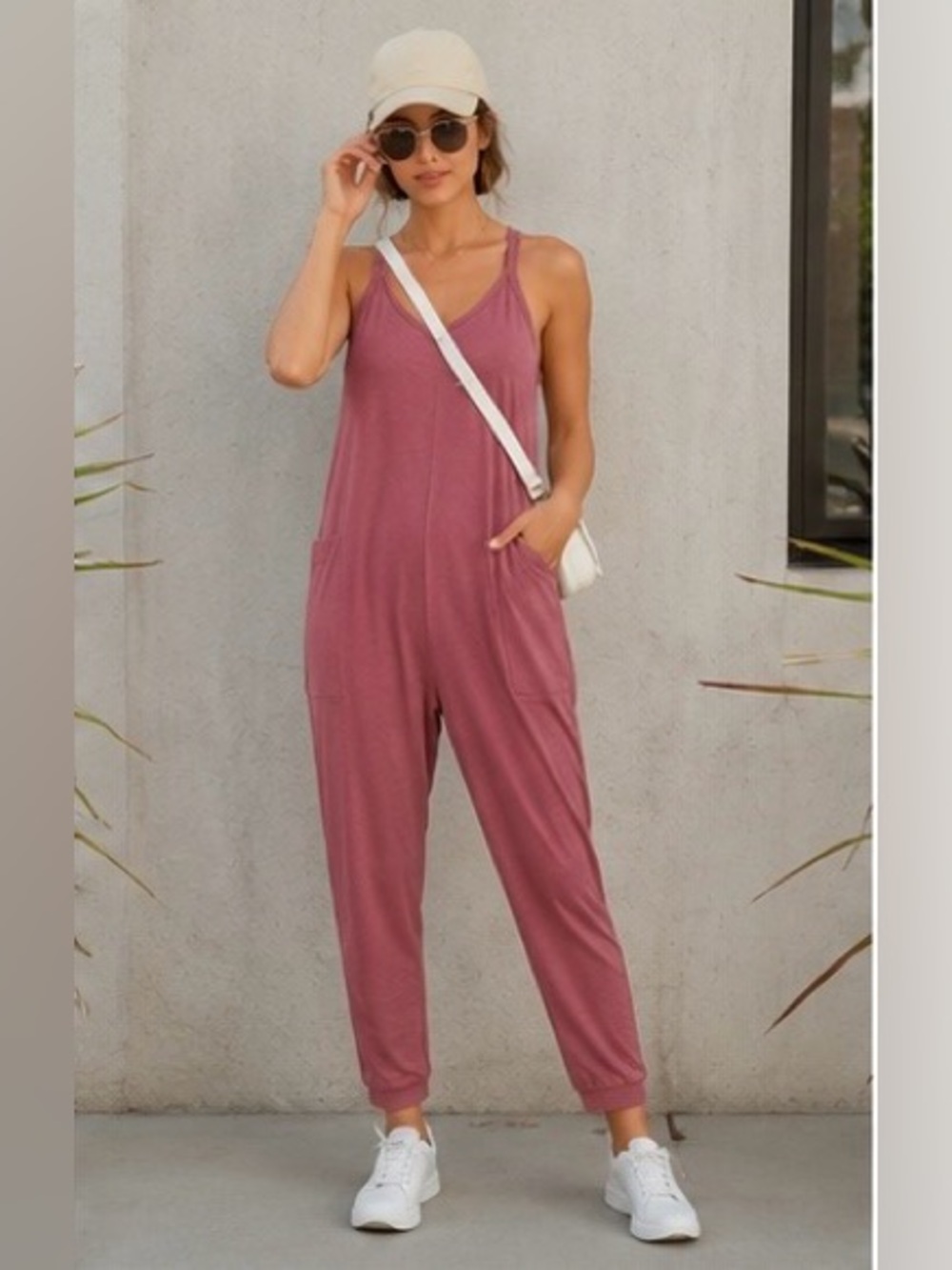 NWT Z By Zella Dusty Rose Jumpsuit | Racerback Lounge Activewear | Size S 💗
